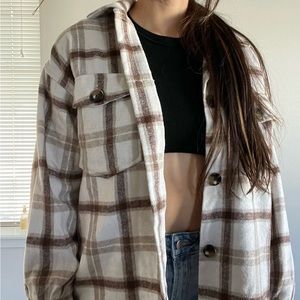 Brown/White Flannel